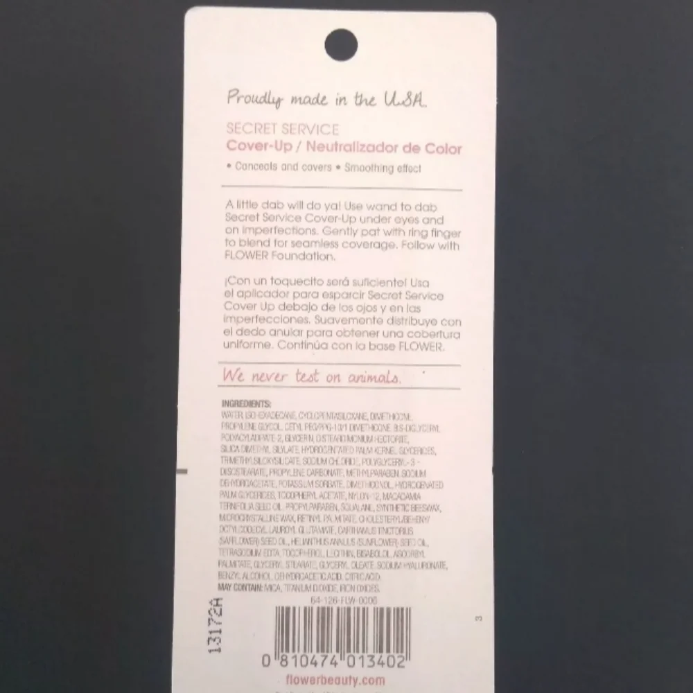 Flower Beauty Secret Service Cover-Up Concealer CU2 Drew Barrymore 0.18 Oz